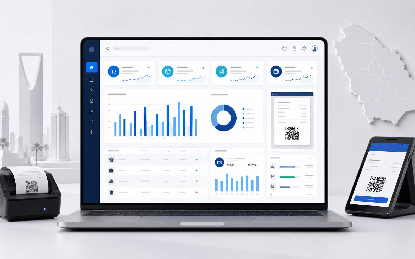 KTC point of sale dashboard with ZATCA invoice and QR receipt